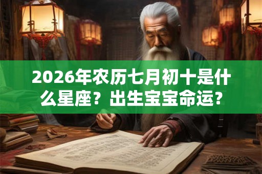 2026年农历七月初十是什么星座?出生宝宝命运? 2026年农历七月初十是什么星座?出生宝宝命运?