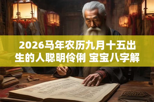 2026马年农历九月十五出生的人聪明伶俐 宝宝八字解析和取名参考 2026马年农历九月十五出生的人聪明伶俐 宝宝八字解析和取名参考