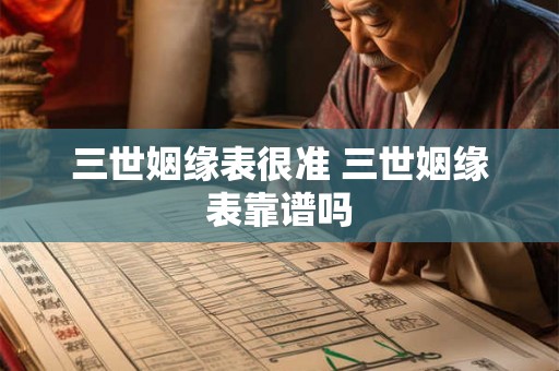 三世姻缘表很准 三世姻缘表靠谱吗