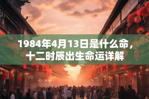 1984年4月13日是什么命,十二时辰出生命运详解 1984年4月13日是什么命,十二时辰出生命运详解