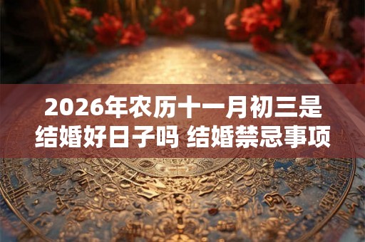 2026年农历十一月初三是结婚好日子吗 结婚禁忌事项