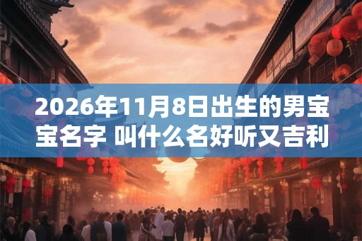 2026年11月8日出生的男宝宝名字 叫什么名好听又吉利