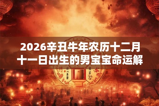 2026辛丑牛年农历十二月十一日出生的男宝宝命运解析！
