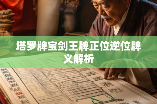 塔罗牌宝剑王牌正位逆位牌义解析
