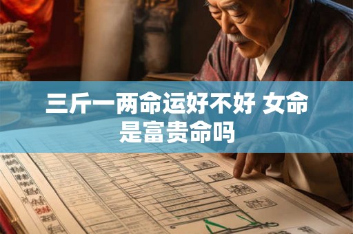 三斤一两命运好不好 女命是富贵命吗
