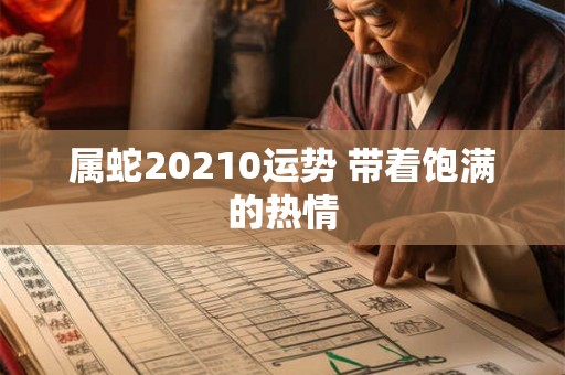 属蛇20210运势 带着饱满的热情