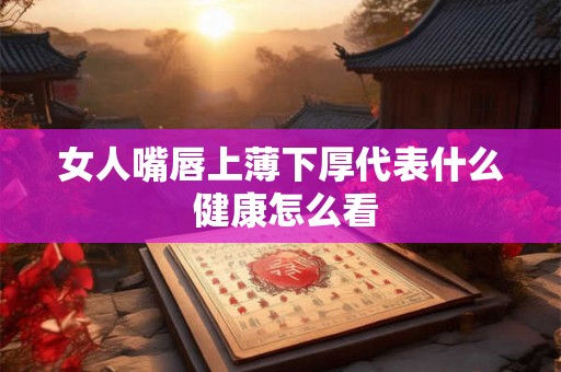 女人嘴唇上薄下厚代表什么 健康怎么看