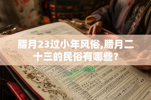 腊月23过小年风俗,腊月二十三的民俗有哪些？