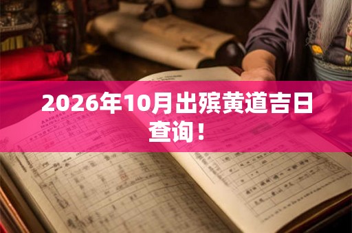 2026年10月出殡黄道吉日查询！