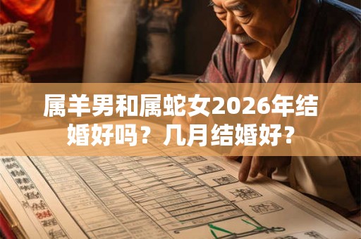 属羊男和属蛇女2026年结婚好吗？几月结婚好？