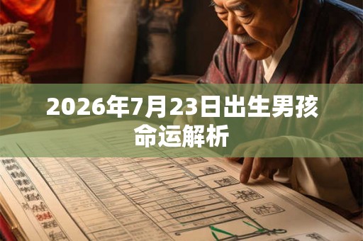 2026年7月23日出生男孩命运解析