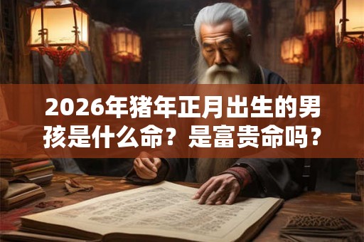 2026年猪年正月出生的男孩是什么命？是富贵命吗？