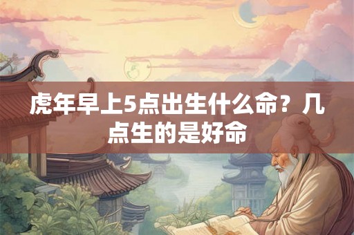 虎年早上5点出生什么命？几点生的是好命