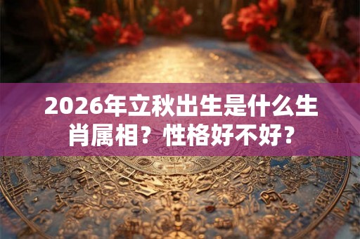 2026年立秋出生是什么生肖属相？性格好不好？