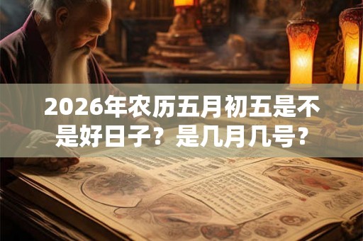 2026年农历五月初五是不是好日子?是几月几号? 2026年农历五月初五是不是好日子?是几月几号?