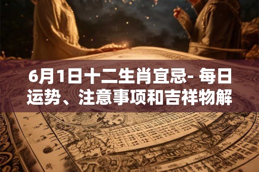 6月1日十二生肖宜忌- 每日运势、注意事项和吉祥物解析