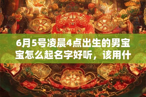 6月5号凌晨4点出生的男宝宝怎么起名字好听，该用什么字好