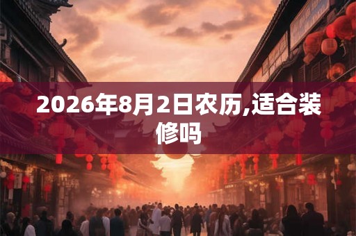2026年8月2日农历,适合装修吗