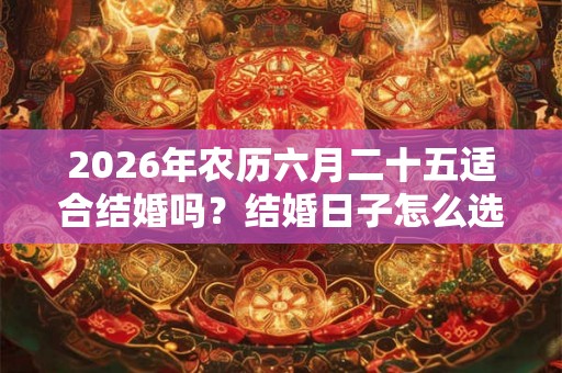 2026年农历六月二十五适合结婚吗？结婚日子怎么选？