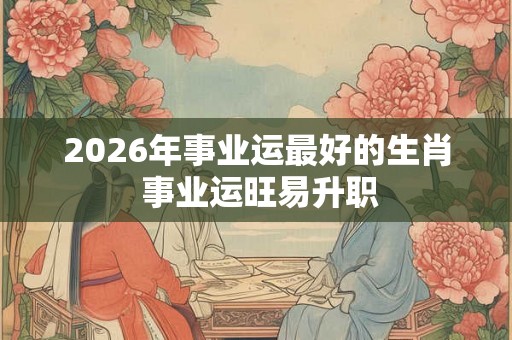 2026年事业运最好的生肖 事业运旺易升职