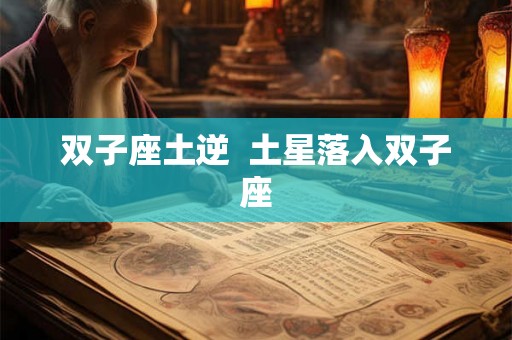双子座土逆  土星落入双子座