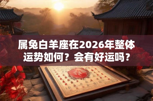 属兔白羊座在2026年整体运势如何？会有好运吗？