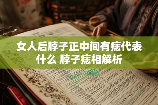 女人后脖子正中间有痣代表什么 脖子痣相解析