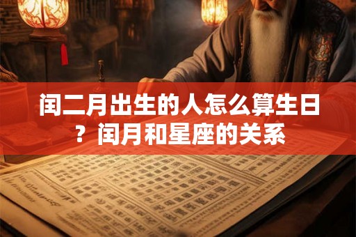 闰二月出生的人怎么算生日？闰月和星座的关系