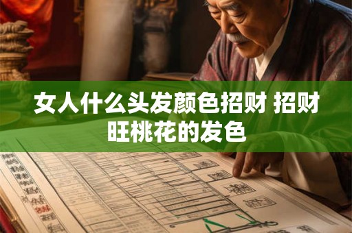 女人什么头发颜色招财 招财旺桃花的发色