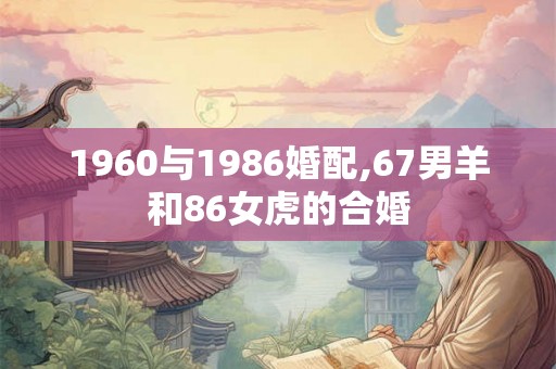 1960与1986婚配,67男羊和86女虎的合婚