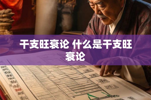 干支旺衰论 什么是干支旺衰论