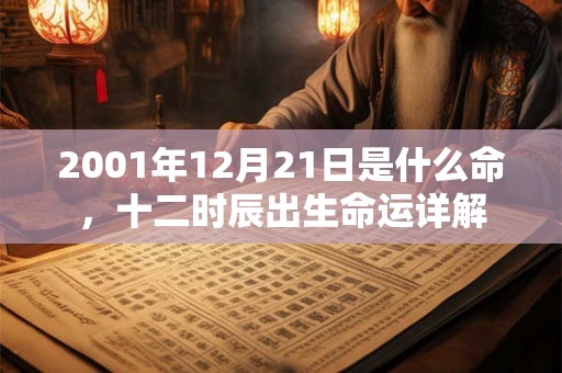 2001年12月21日是什么命，十二时辰出生命运详解