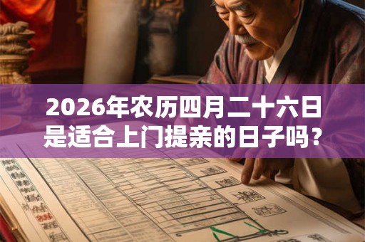 2026年农历四月二十六日是适合上门提亲的日子吗？