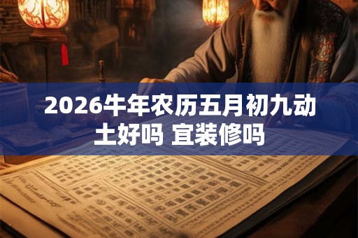 2026牛年农历五月初九动土好吗 宜装修吗