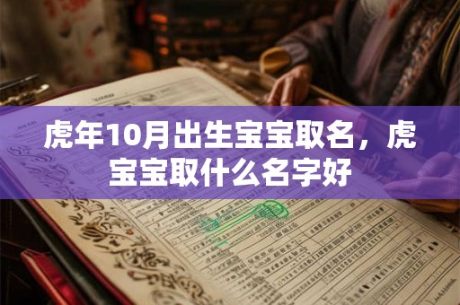 虎年10月出生宝宝取名，虎宝宝取什么名字好