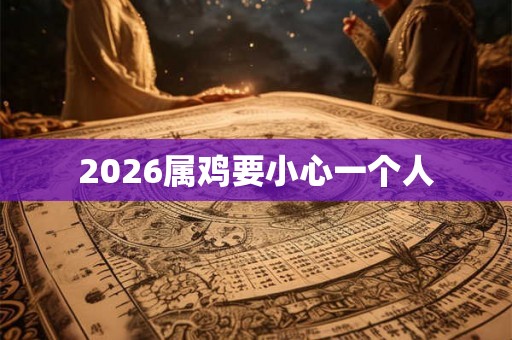 2026属鸡要小心一个人