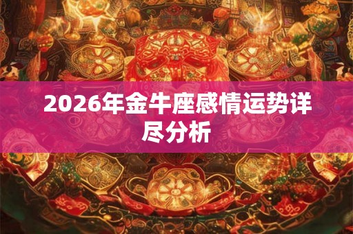 2026年金牛座感情运势详尽分析
