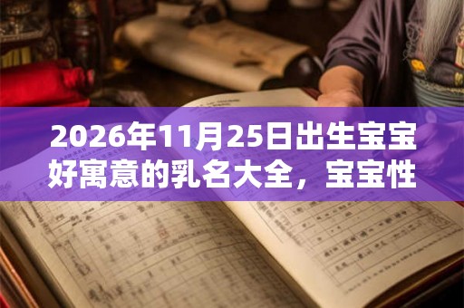 2026年11月25日出生宝宝好寓意的乳名大全,宝宝性格如何? 2026年11月25日出生宝宝好寓意的乳名大全,宝宝性格如何?