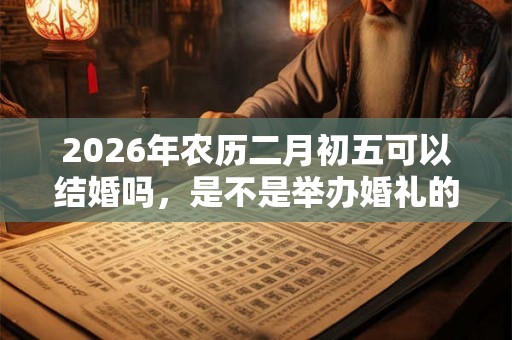 2026年农历二月初五可以结婚吗,是不是举办婚礼的黄道吉日? 2026年农历二月初五可以结婚吗,是不是举办婚礼的黄道吉日?