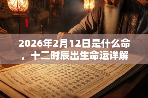 2026年2月12日是什么命,十二时辰出生命运详解 2026年2月12日是什么命,十二时辰出生命运详解