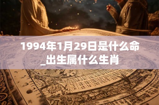 1994年1月29日是什么命_出生属什么生肖