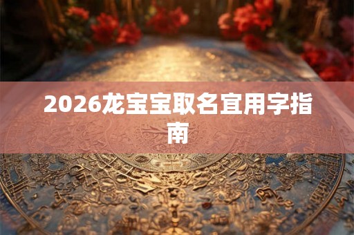 2026龙宝宝取名宜用字指南