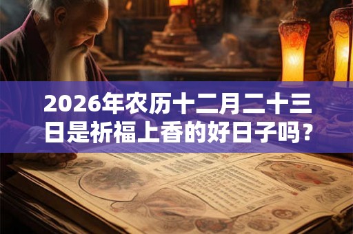 2026年农历十二月二十三日是祈福上香的好日子吗? 2026年农历十二月二十三日是祈福上香的好日子吗?
