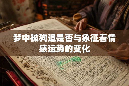 梦中被狗追是否与象征着情感运势的变化