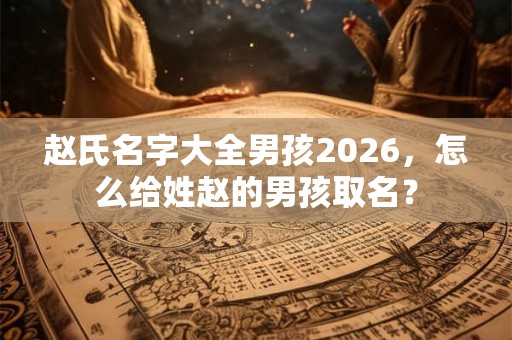 赵氏名字大全男孩2026，怎么给姓赵的男孩取名？