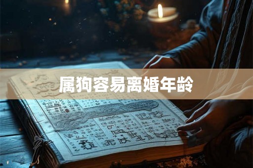 属狗容易离婚年龄 属狗容易离婚年龄