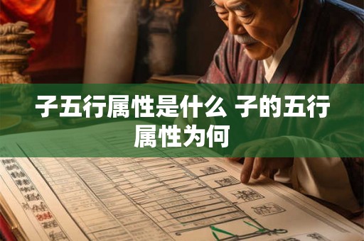 子五行属性是什么 子的五行属性为何