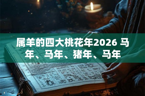 属羊的四大桃花年2026 马年、马年、猪年、马年