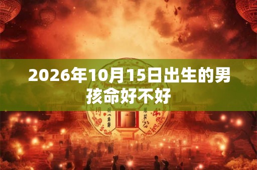 2026年10月15日出生的男孩命好不好