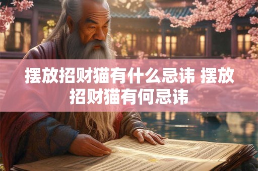 摆放招财猫有什么忌讳 摆放招财猫有何忌讳